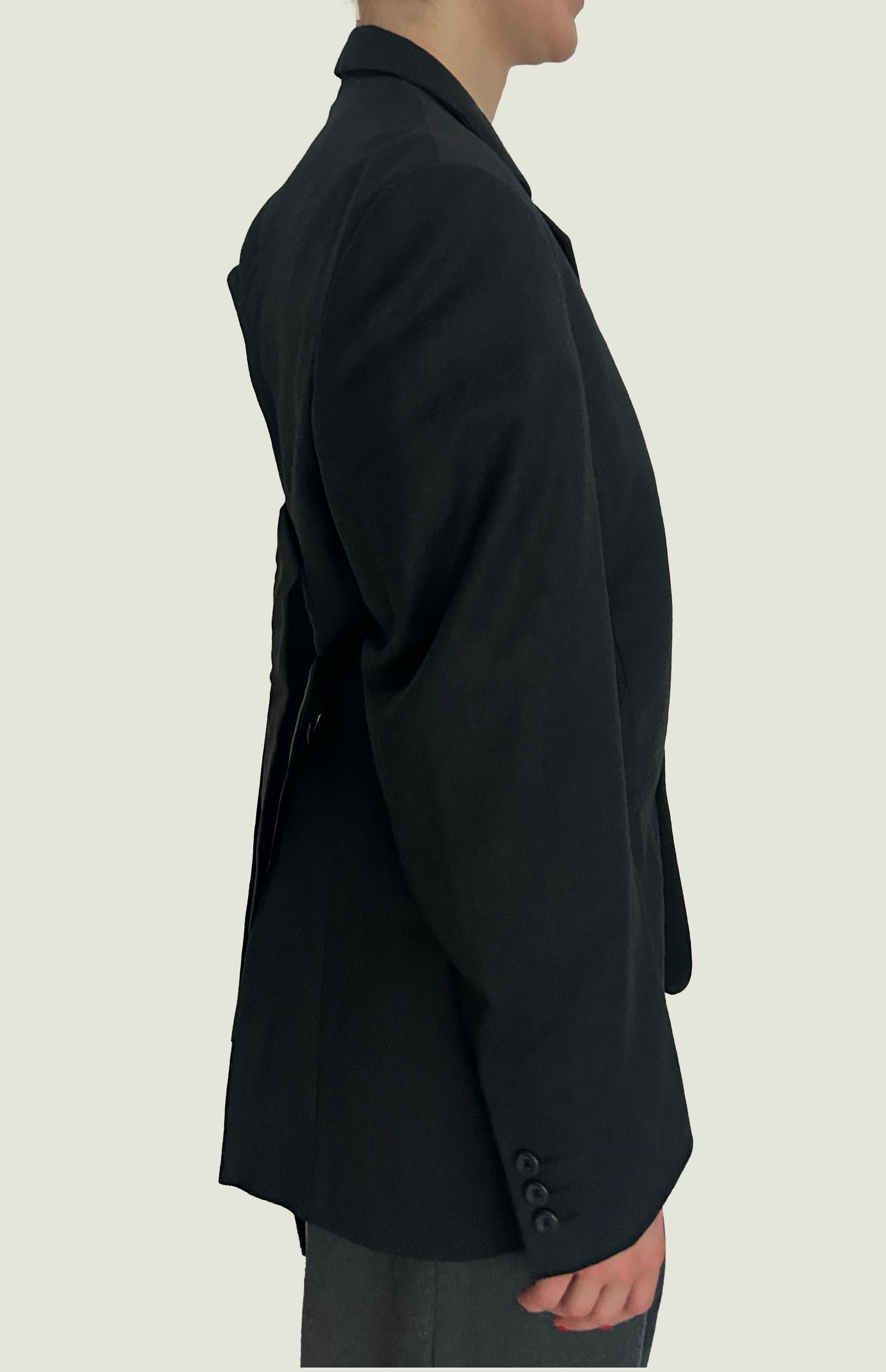Black Open Back Strappy Jacket