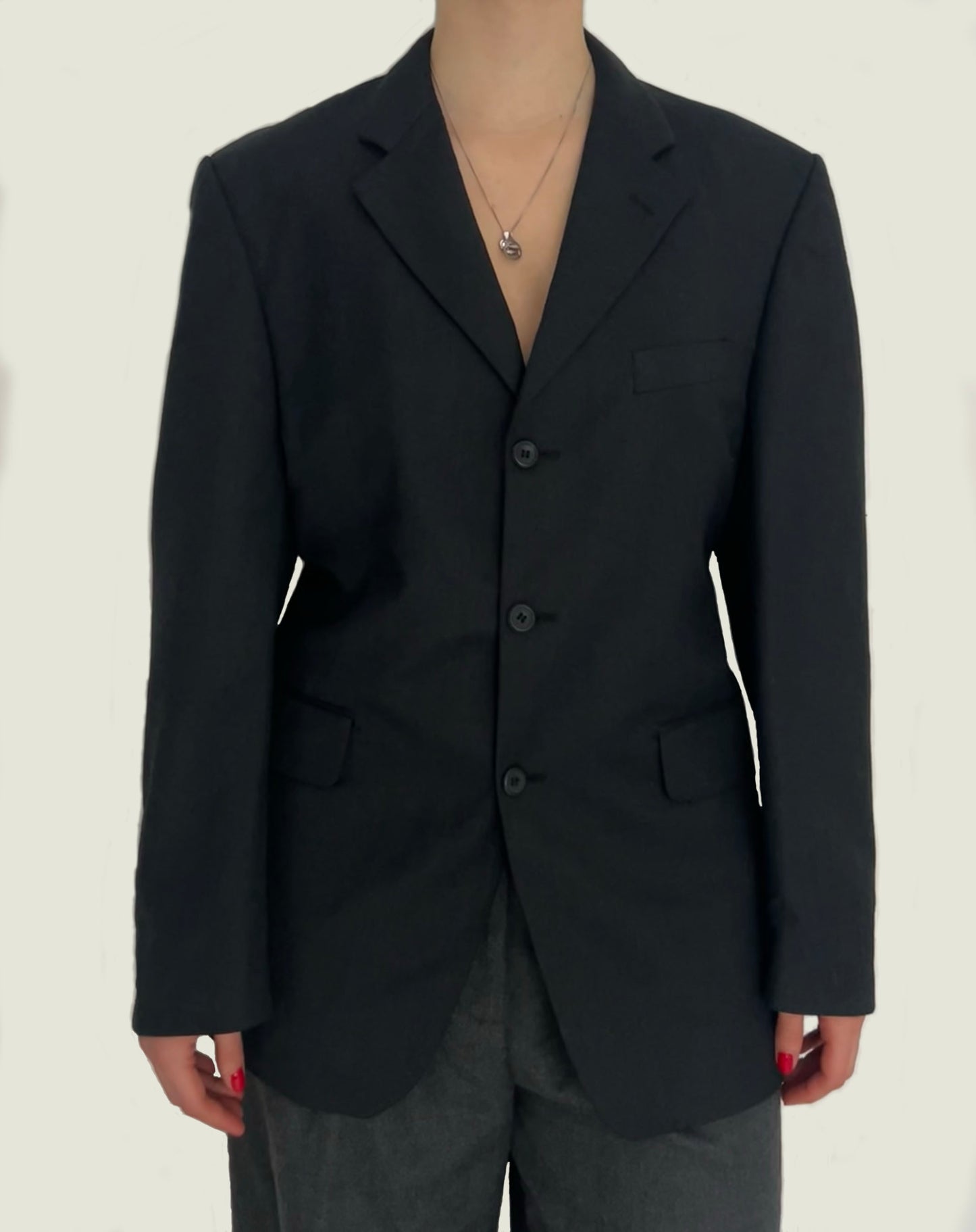Black Open Back Strappy Jacket