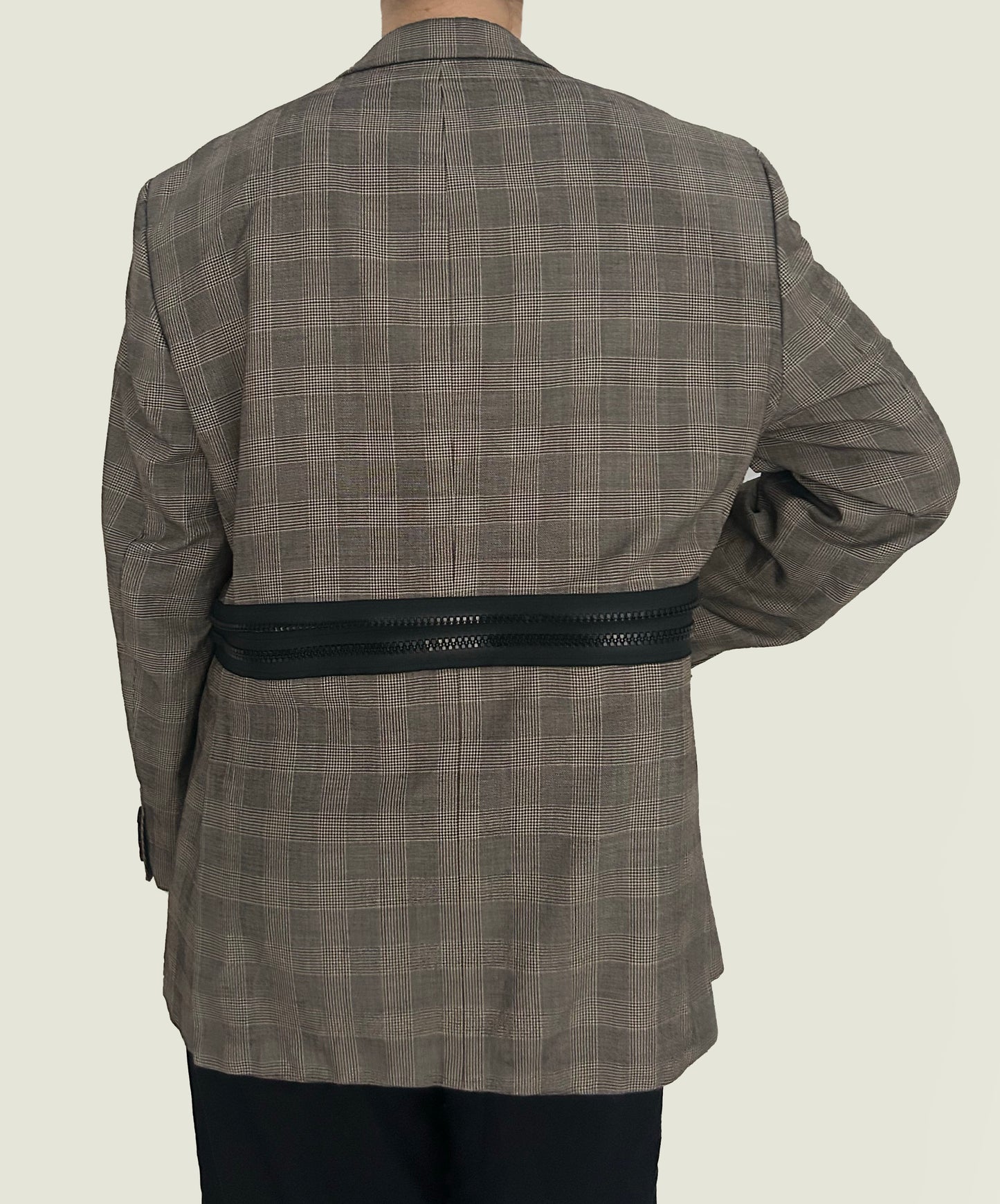 Checkered Fringe Jacket