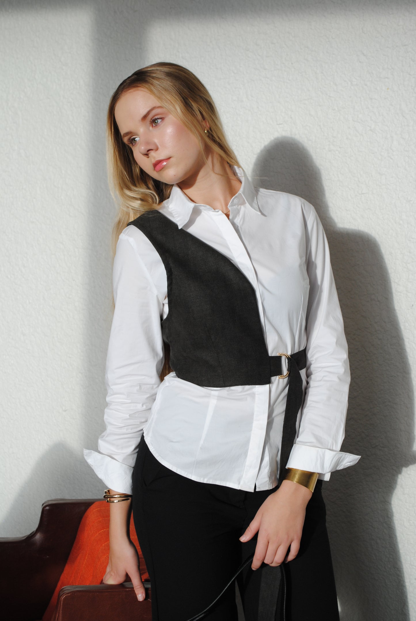 Dark Brown Half Vest